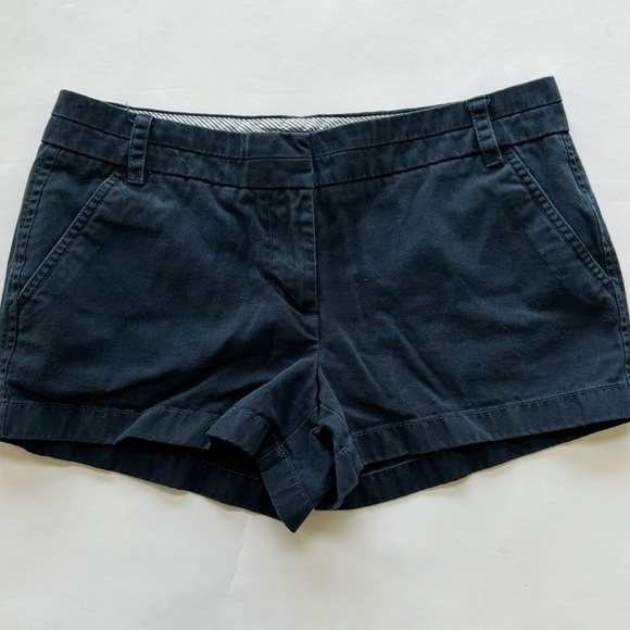 J.Crew Navy Chino Shorts Women’s Size 6 Classic Fit 100% Cotton Summer Style - Picture 3 of 5
